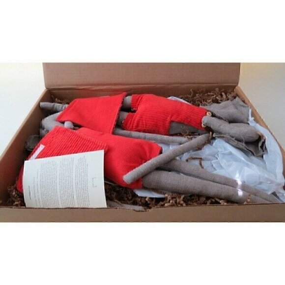 New Ieva Fray Handmade (2) Elephant Doll Stuffed - Picture 2 of 7